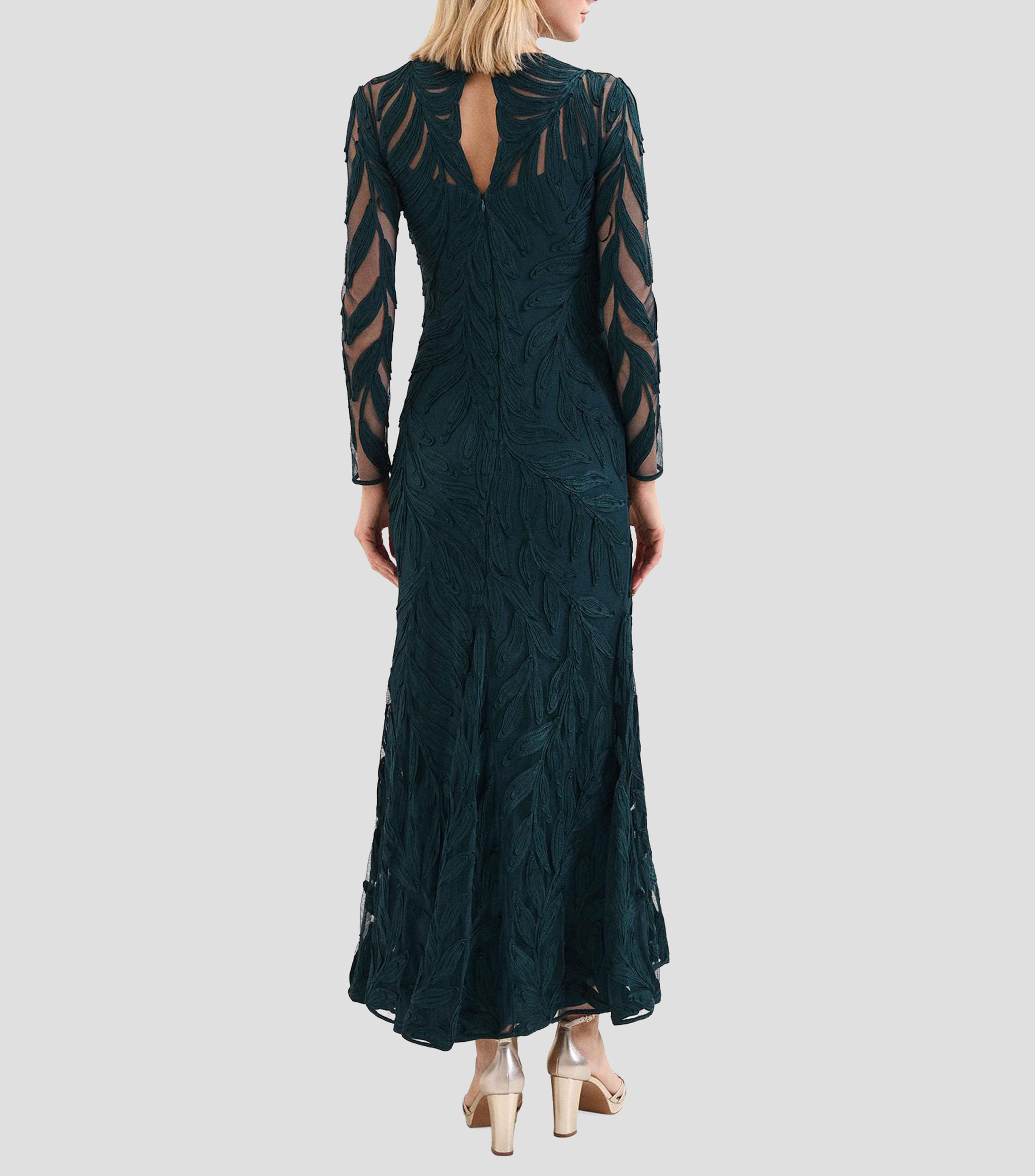 Vestido de fiesta maxi liso Mujer